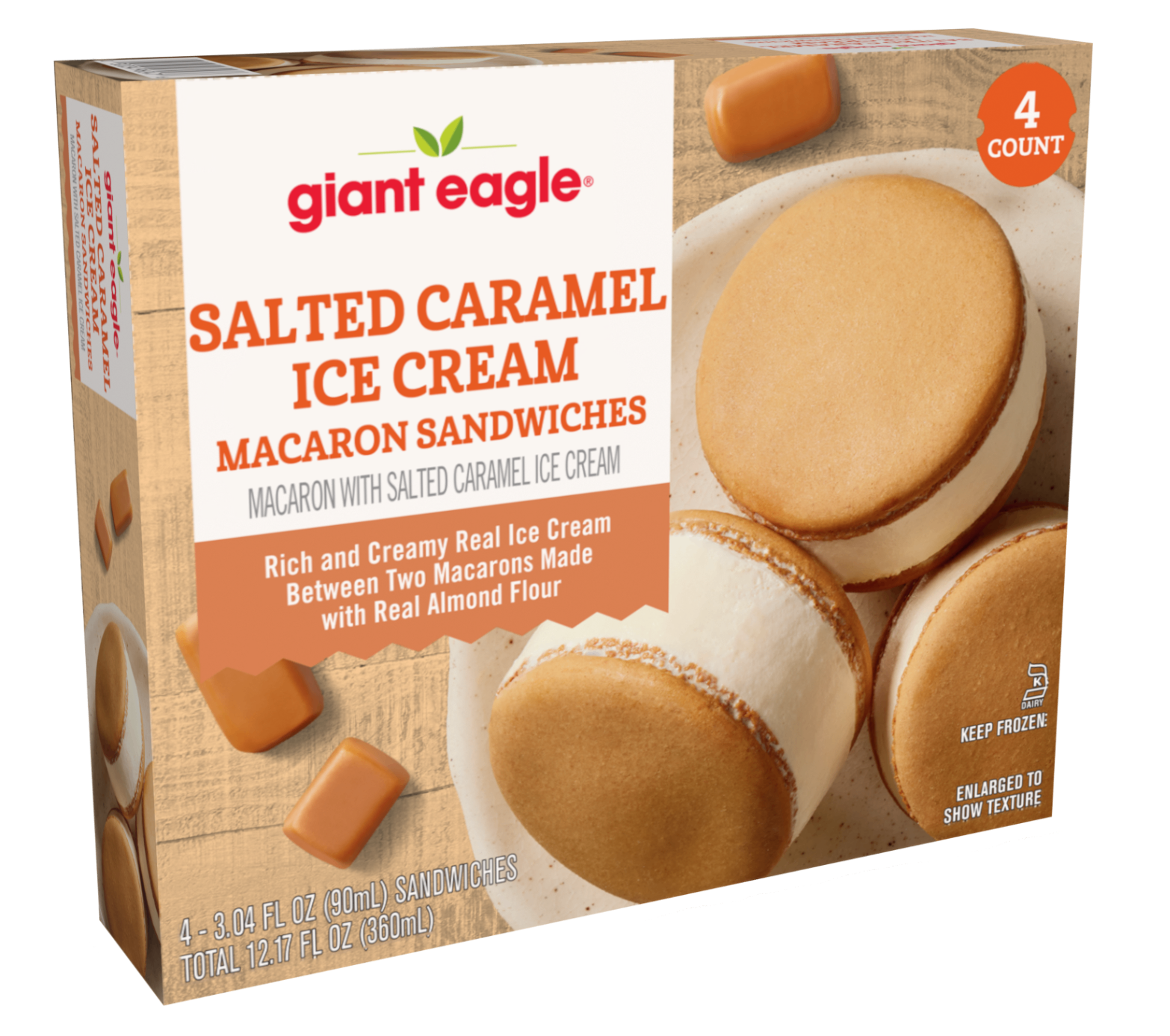 Salted Caramel Ice Cream Macaron Sandwiches