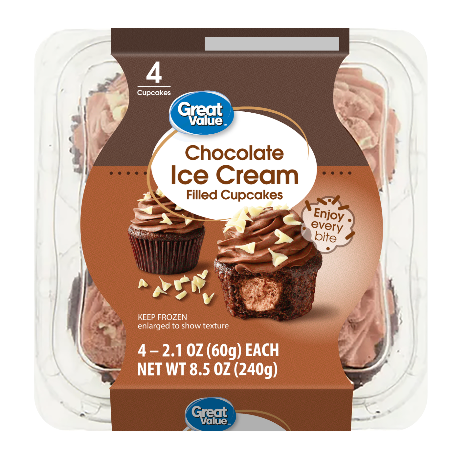 Chocolate Ice Cream Filled Cupcakes