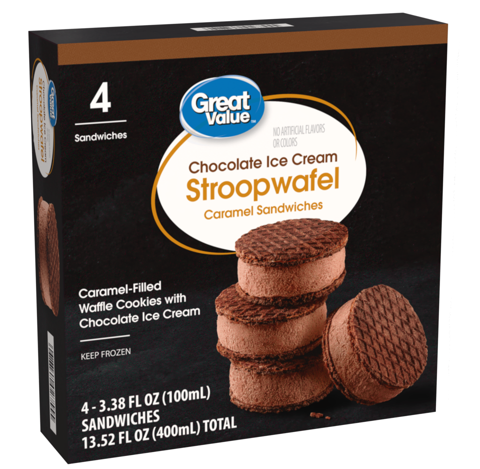 Chocolate Ice Cream Stroopwafel Sandwiches (4 ct)