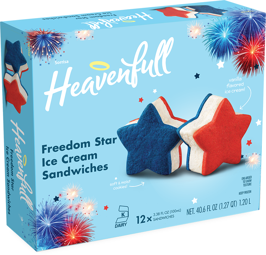 Freedom Star Ice Cream Sandwiches