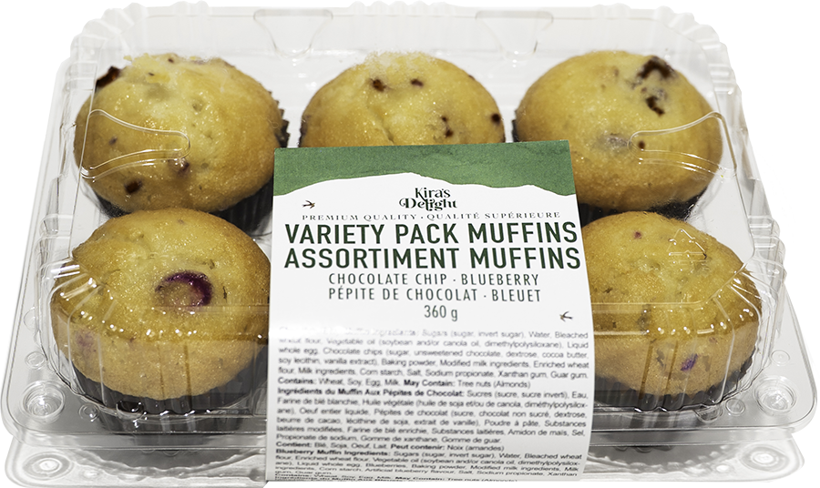 Variety Pack Muffins - Chocolate Chip & Blueberry (6 ct)